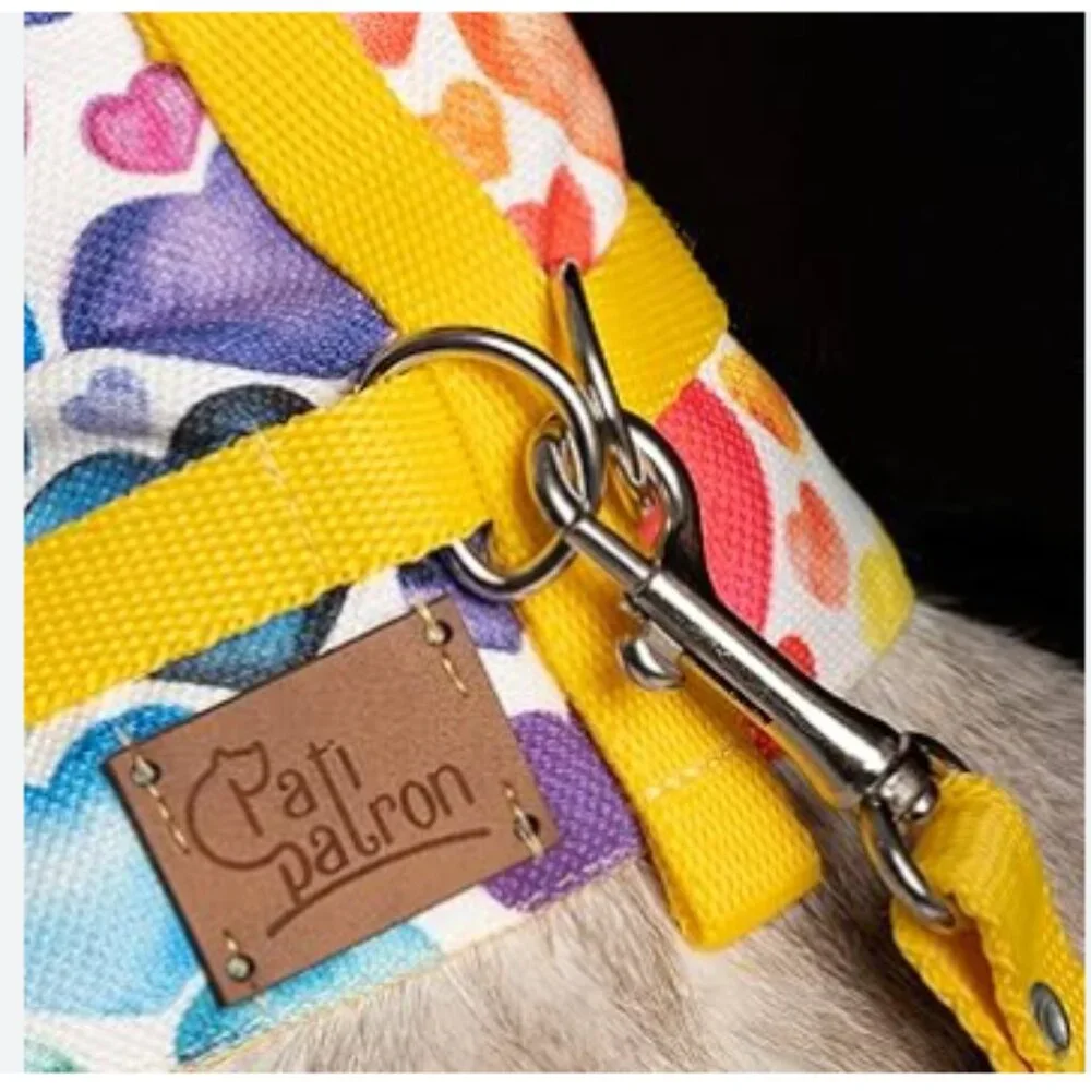 PATIPATRON Cat Harness and Leash Set Cats Escape Proof Adjustable Size M